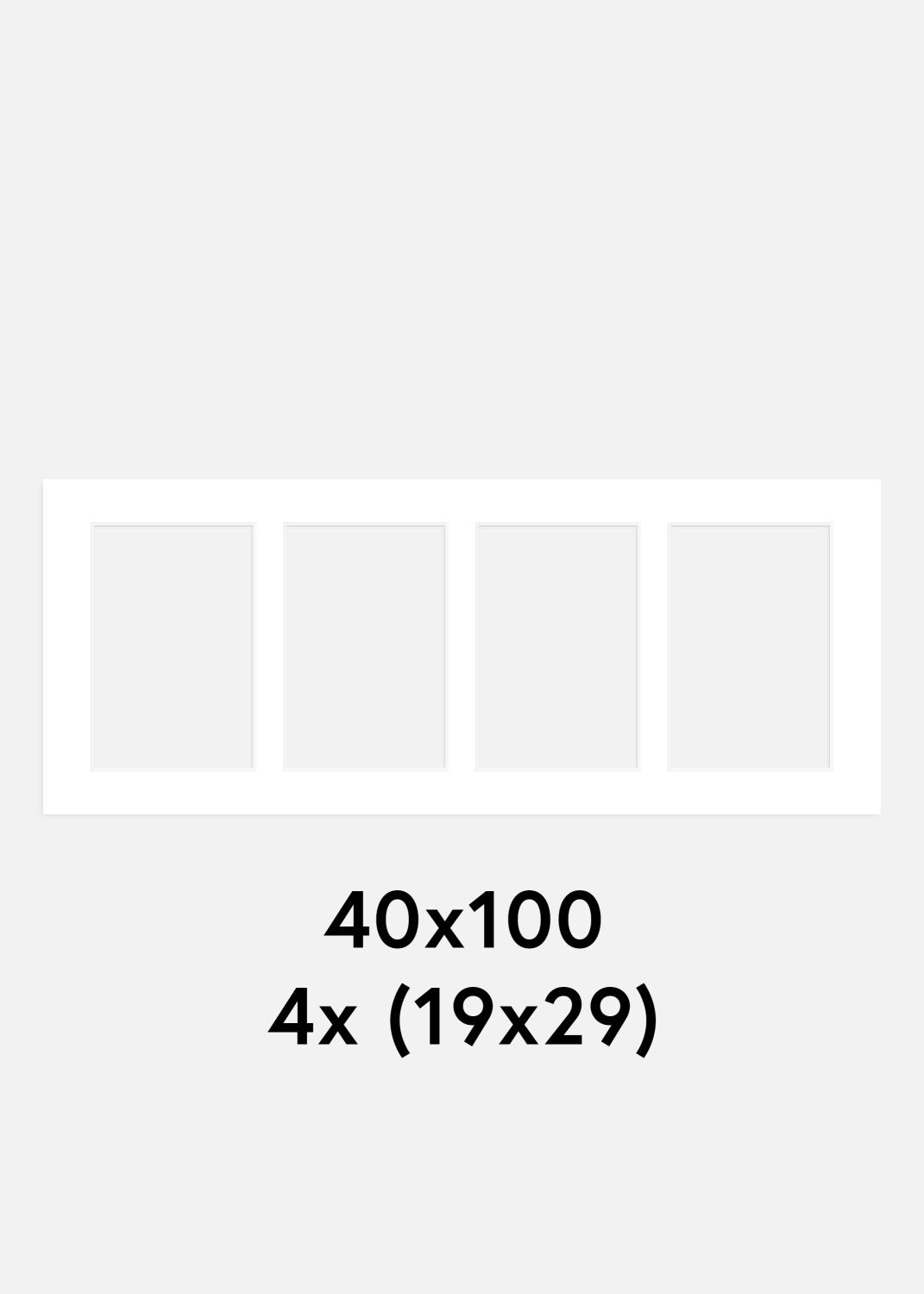 Product Image for Passe-partout Branco 40x100 cm - Passe-partout p/ conjunto de 4 fotos (19x29 cm)