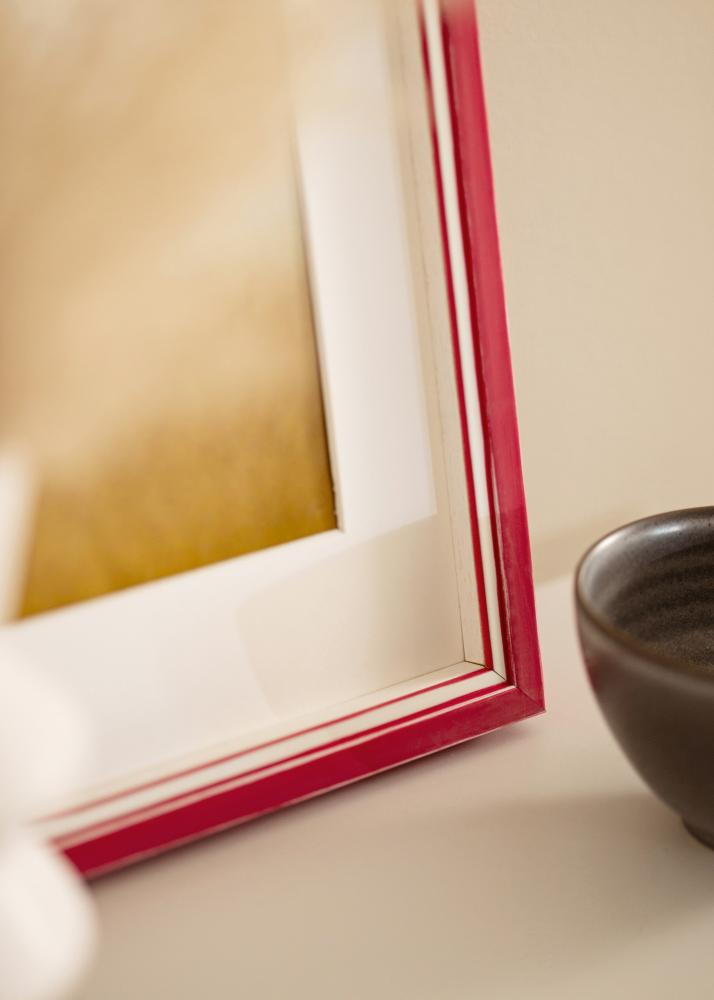 Moldura Diana Vidro acrílico Vermelho 50x70 cm