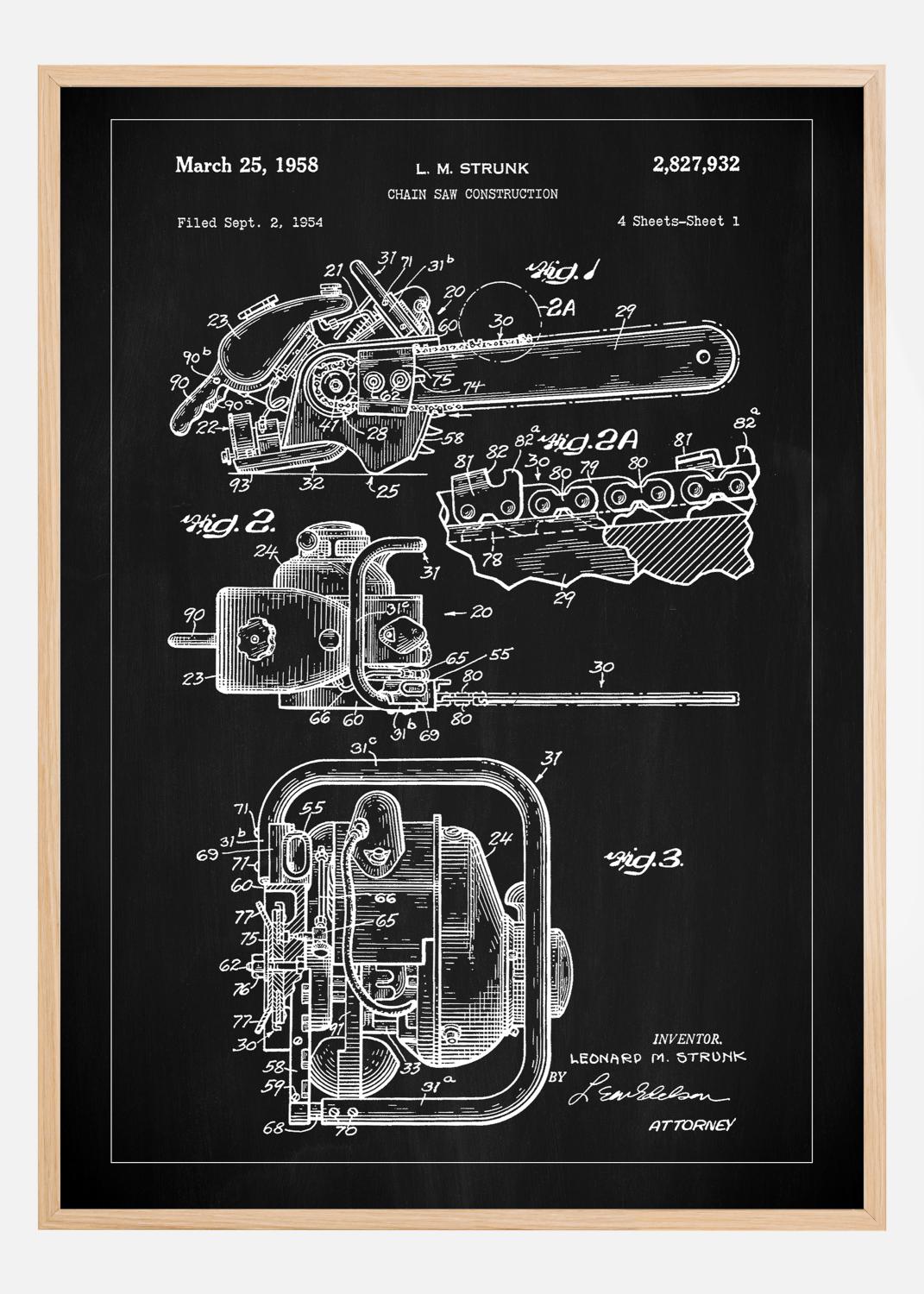 Product Image for Patent Print - Chain Saw - Black Póster (21x29.7 cm (A4))
