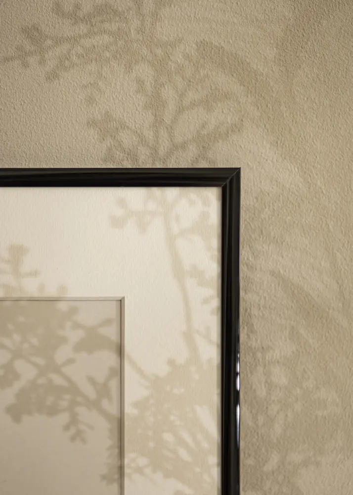 Moldura Scandi Preto 40x50 cm - Passe-partout Branco 27x35 cm