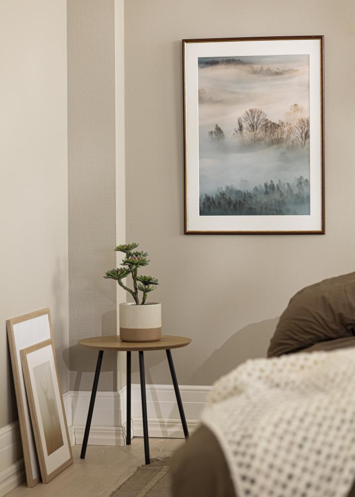 Moldura Horndal Marrom 34x42 cm - passe-partout Branco 26x34 cm