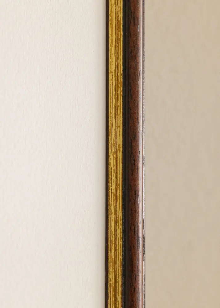 Moldura Horndal Marrom 30x80 cm - passe-partout Branco 20x70 cm