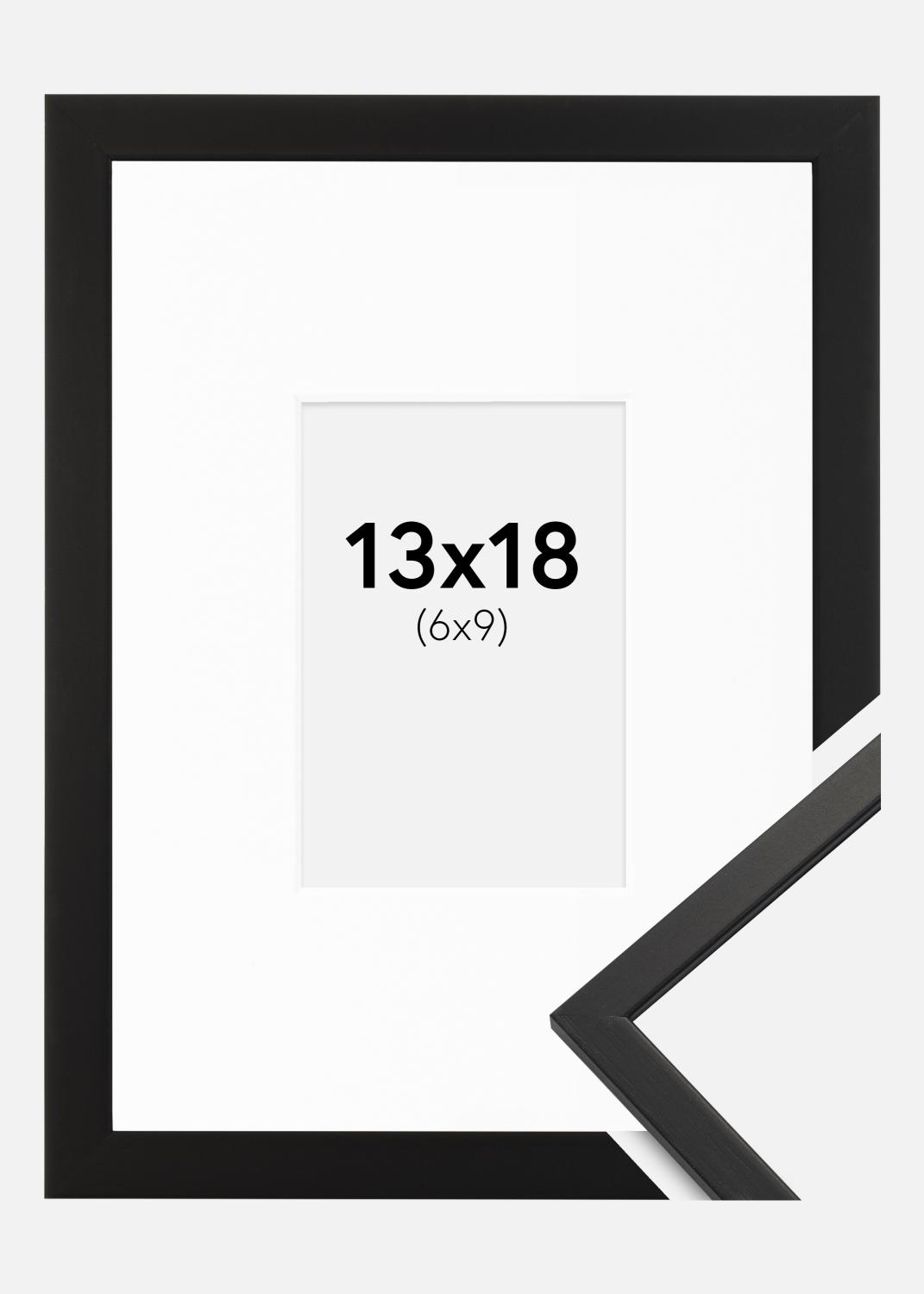 Product Image for Moldura Edsbyn Preto 13x18 cm - Passe-partout Branco 7x10 cm