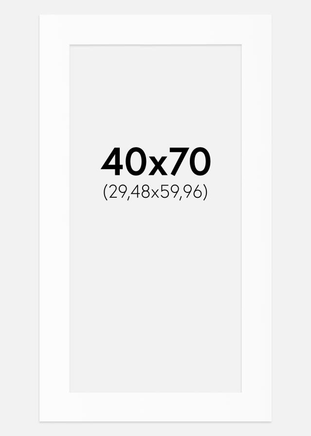 Passe-partout Branco Padrão (Bordo interior branco) 40x70 cm (29,48x59,96)