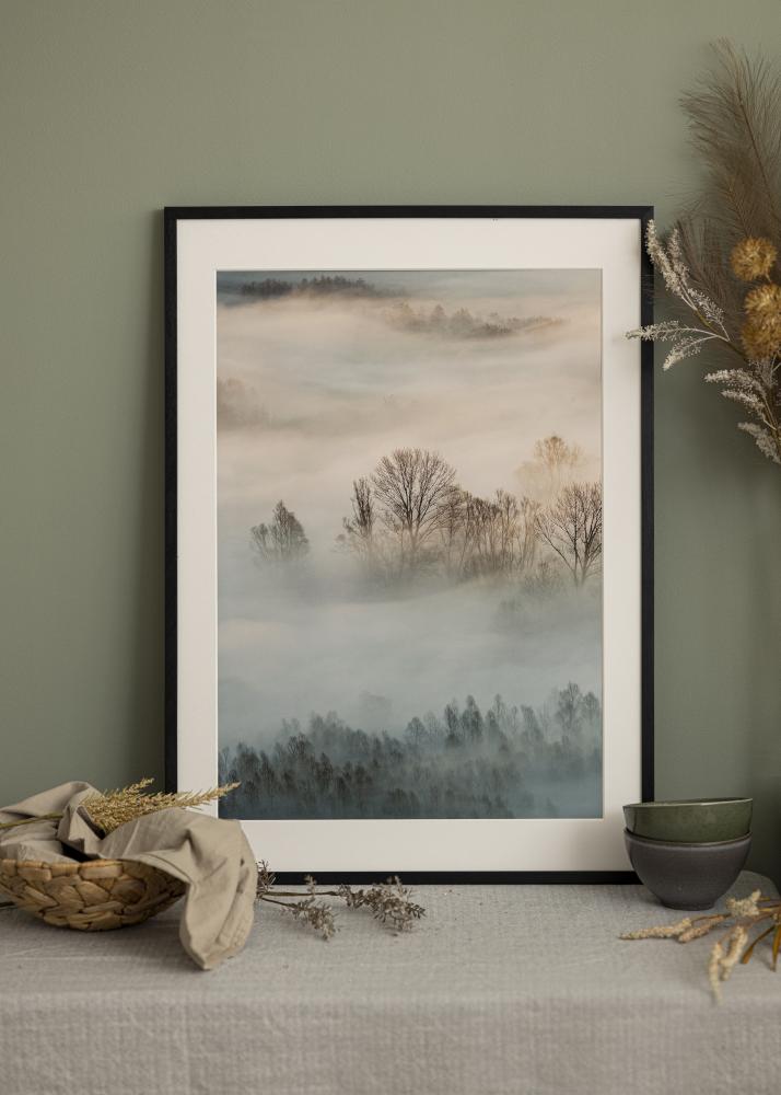 Moldura Soul Vidro acrílico Preto 70x100 cm