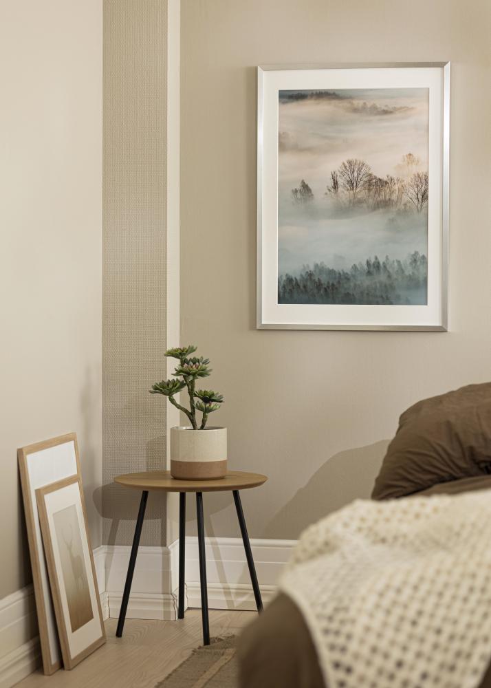 Moldura Trendy Vidro Acrílico Prata 70x90 cm