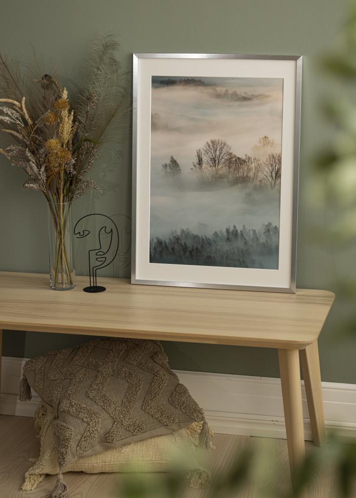 Moldura Trendy Vidro Acrílico Prata 70x90 cm