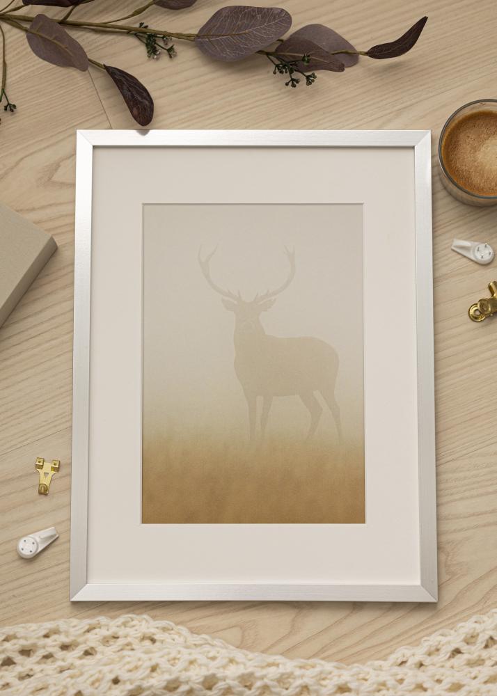 Moldura Trendy Vidro Acrílico Prata 70x90 cm