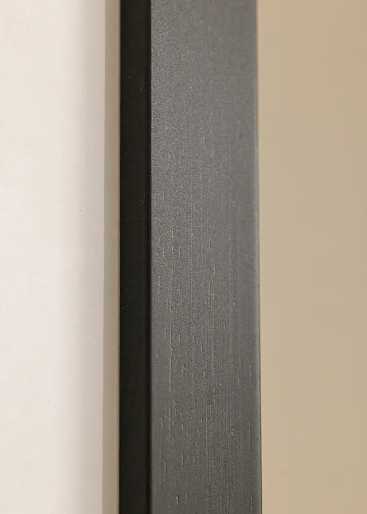Moldura Preto Madeira 35x35 cm - passe-partout Branco 26x26 cm