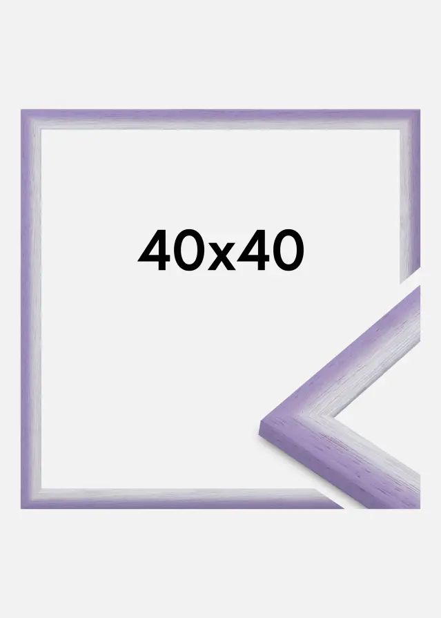 Moldura Cornwall Vidro acrílico Lilás claro 40x40 cm