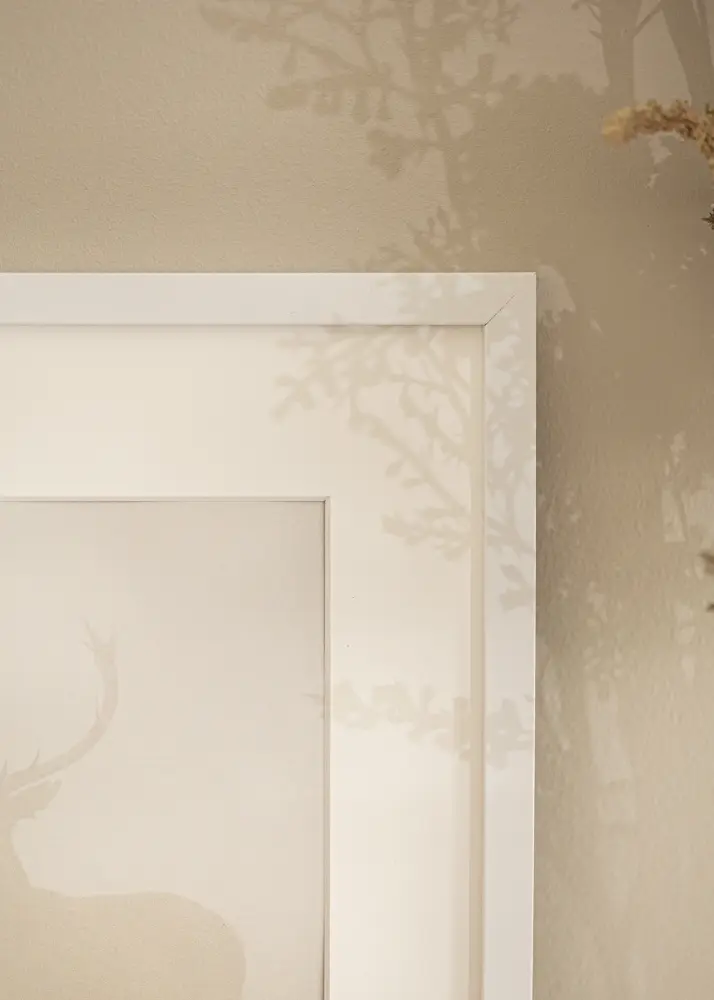 Moldura Trendy Branco 30x40 cm - Passe-partout Branco 21x29,7 cm (A4)