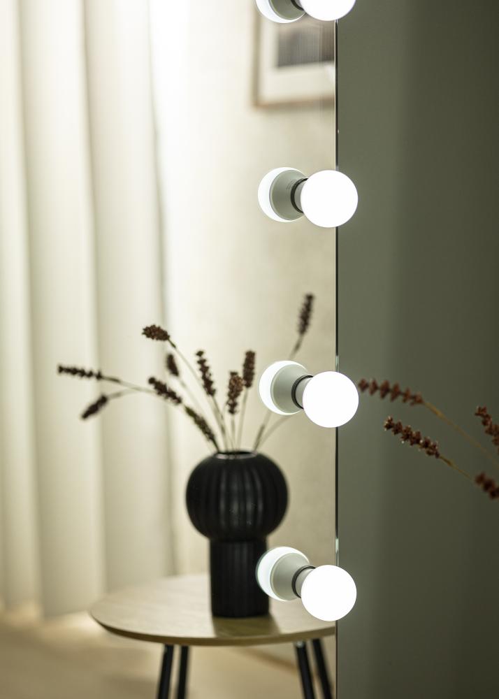 KAILA Espelho para toucador Hollywood Edge 20 E27 Preto 72x180 cm