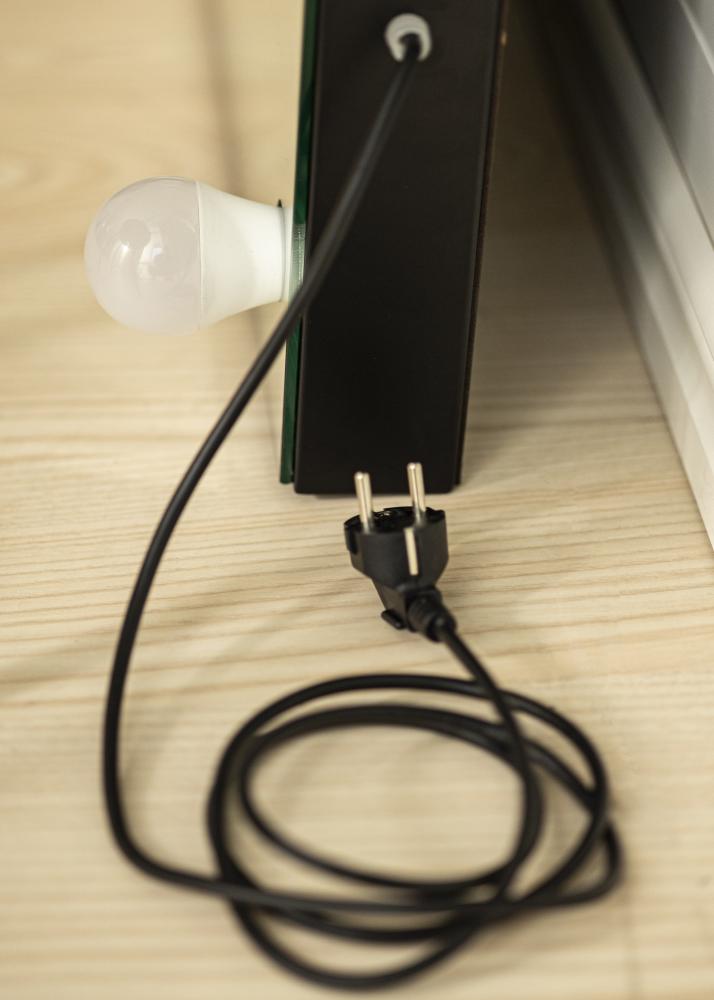 KAILA Espelho para toucador Hollywood Edge 20 E27 Preto 72x180 cm