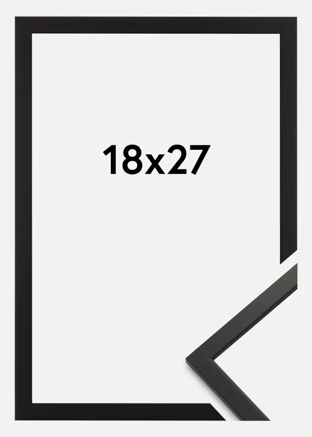 Moldura Edsbyn Vidro acrílico Preto 18x27 cm