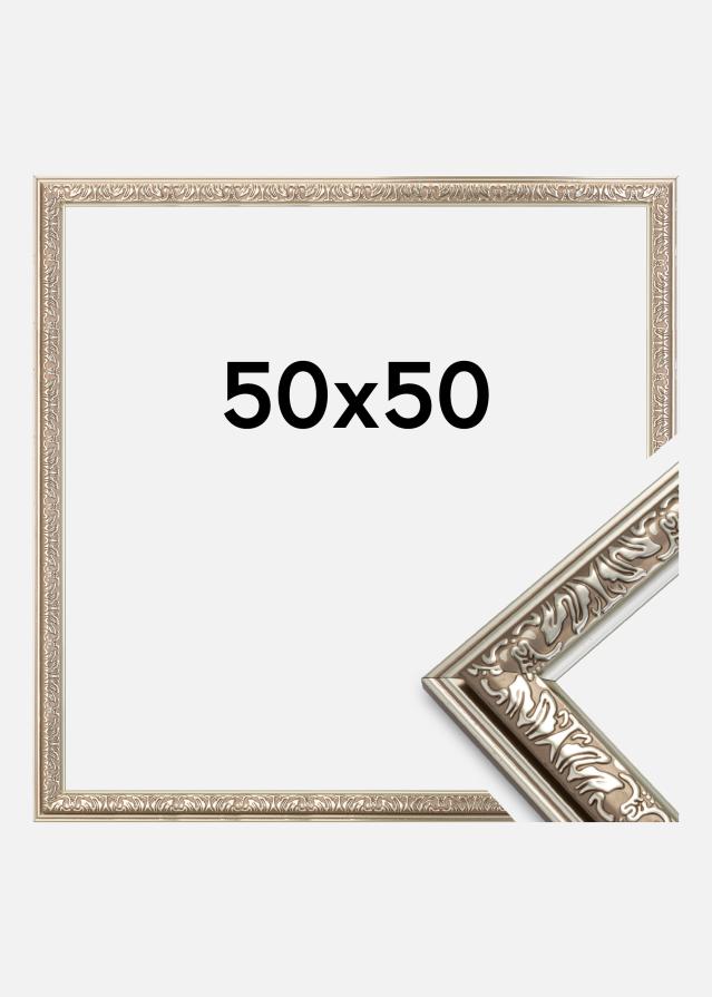 Moldura Nostalgia Prateado 50x50 cm