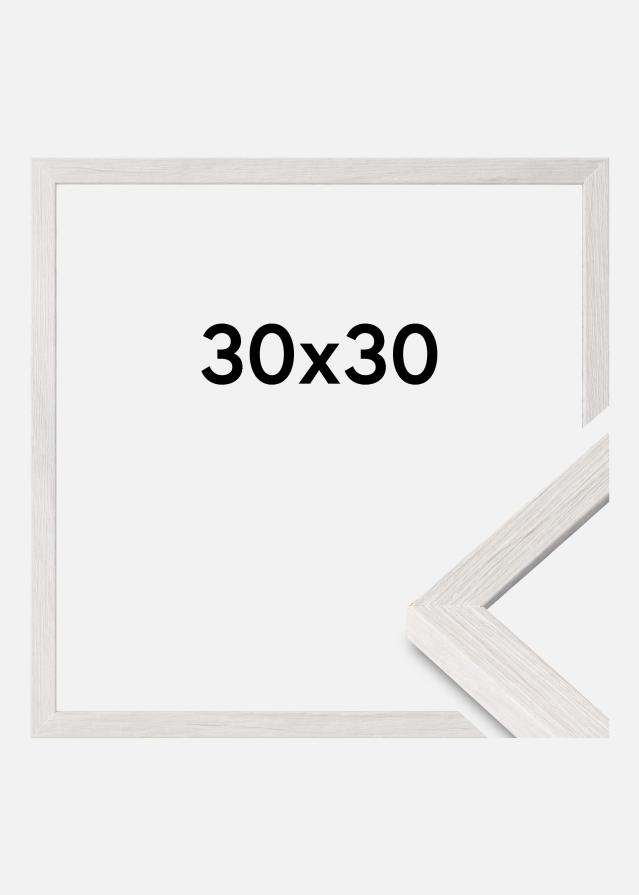 Moldura Ares Vidro acrílico White Oak 30x30 cm