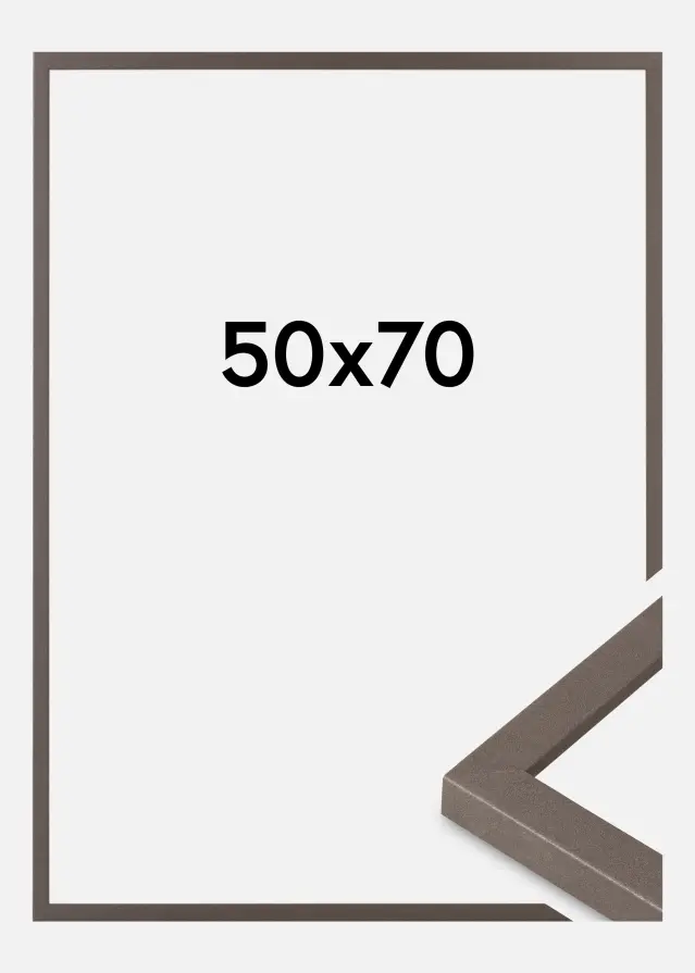 Moldura Modern Vidro acrílico Grafite 50x70cm