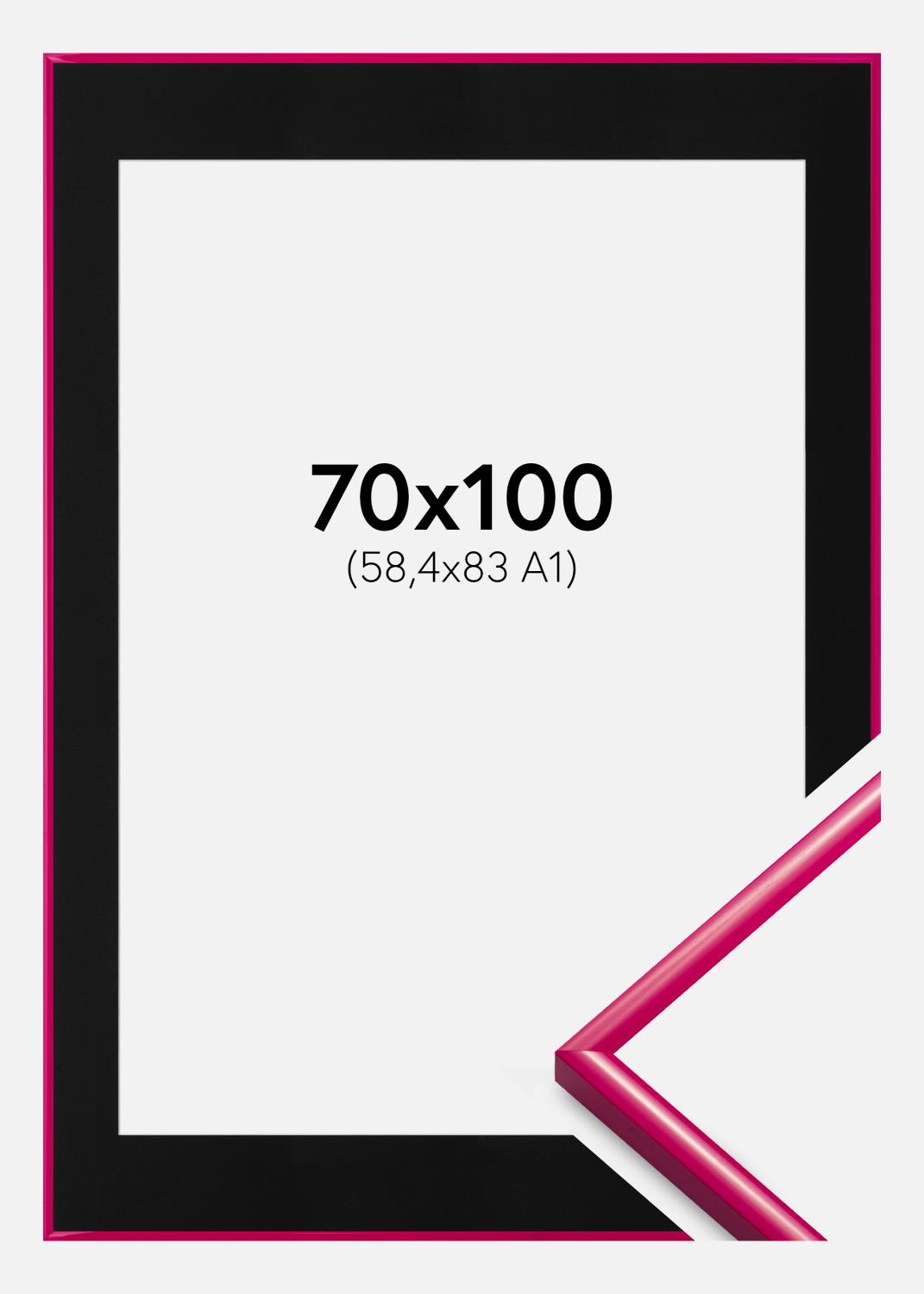 Product Image for Moldura New Lifestyle Rosa-escuro 70x100 cm - Passe-partout Preto 59,4x84 cm