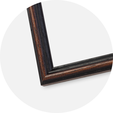 Moldura Horndal Vidro acrílico Nogueira 40x40 cm