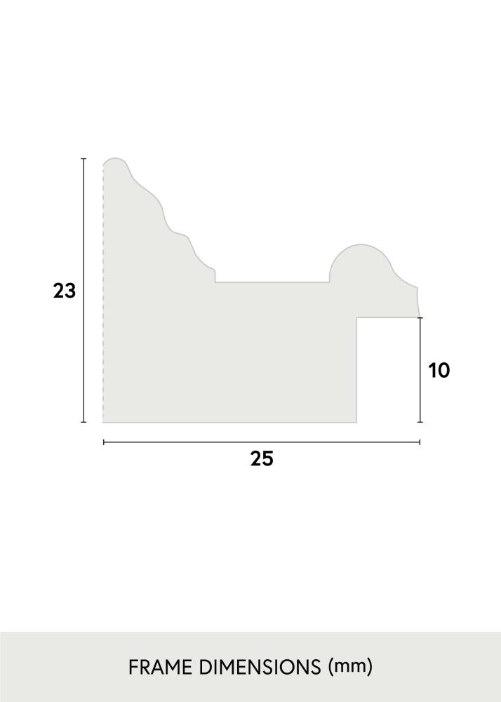 Moldura Shabby Chic Vidro acrílico Branco 21x29,7 cm (A4)