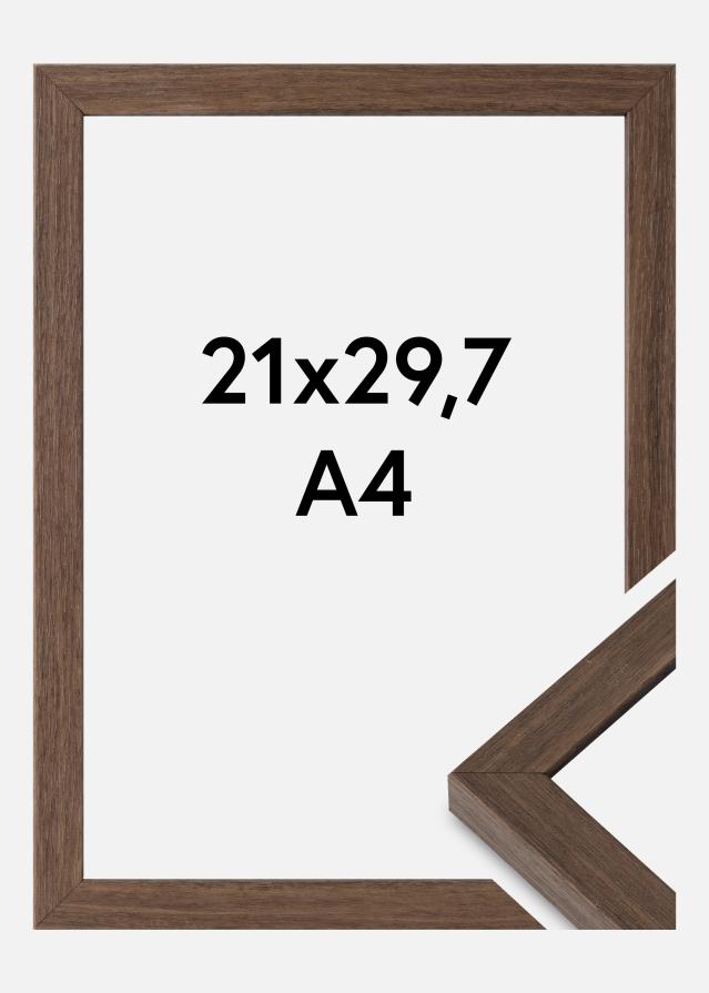 Moldura Hermes Vidro acrílico Nogueira 21x29,7 cm (A4)