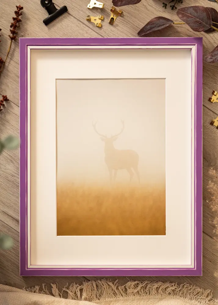 Moldura Diana Vidro acrílico Roxo 30x40 cm
