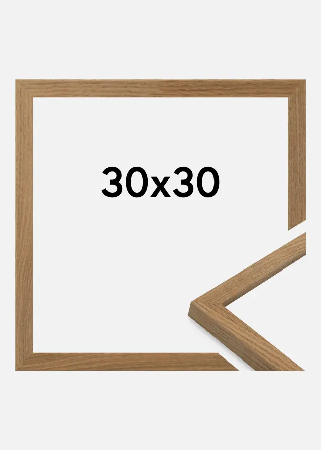 Moldura Salisbury Vidro acrílico Carvalho 30x30 cm