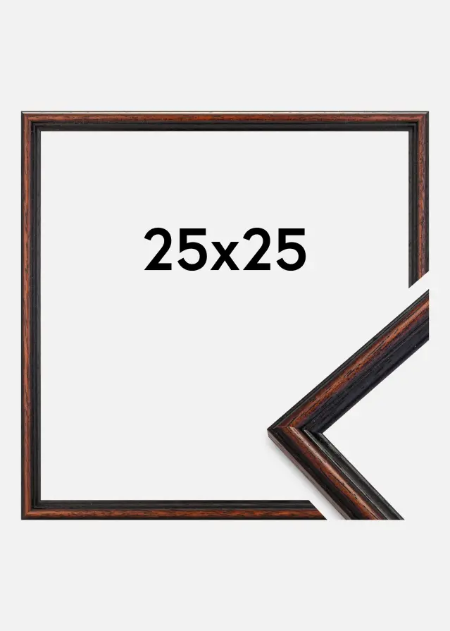 Moldura Horndal Vidro acrílico Nogueira 25x25 cm