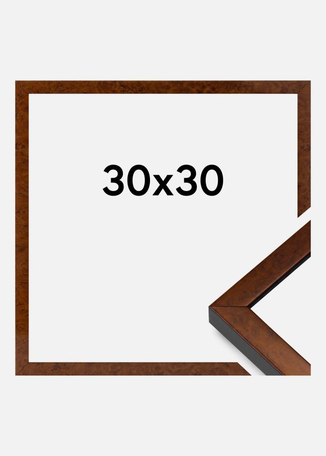 Moldura Ares Vidro acrílico Burr Walnut 30x30 cm