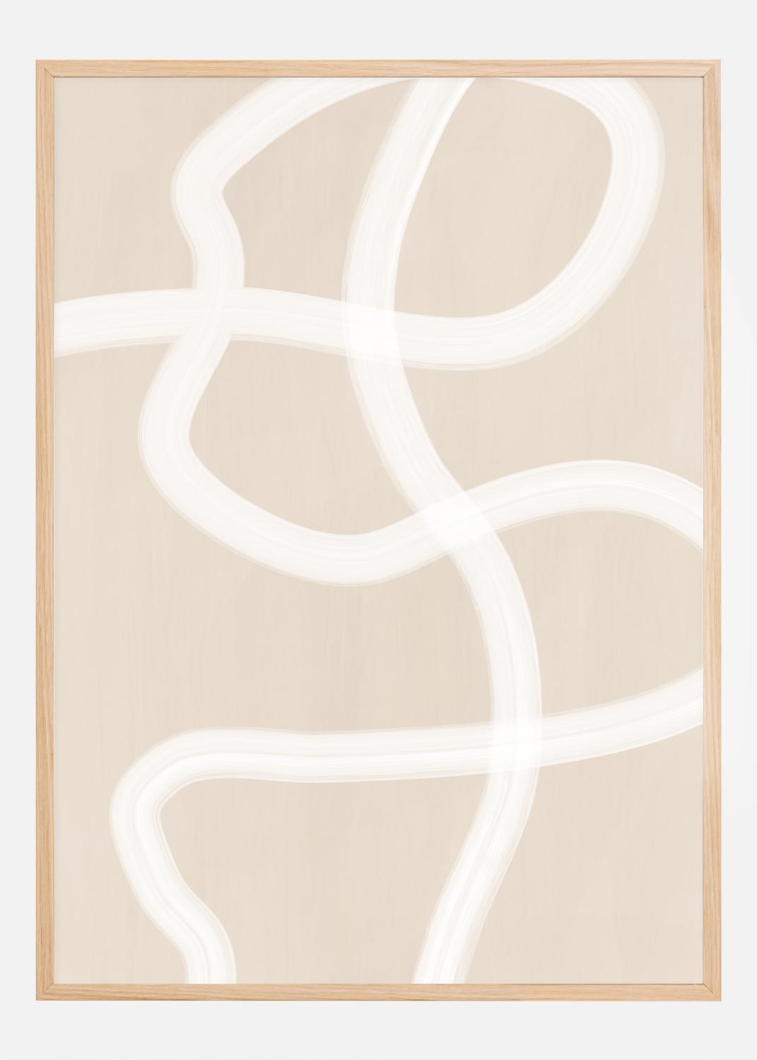 Product Image for White Brush Stroke Poster No.1 Póster (30x40 cm)