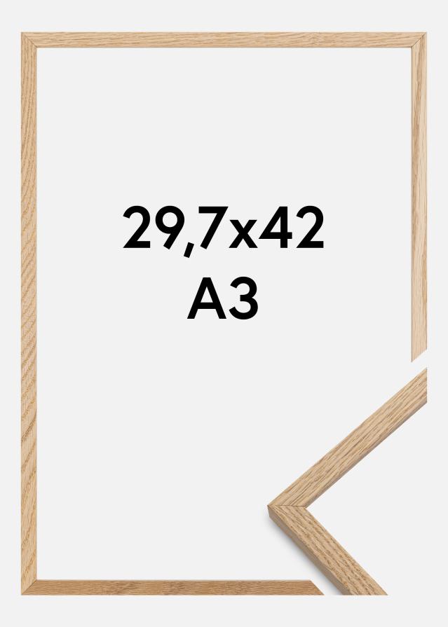 Moldura Oslo Vidro acrílico Carvalho 29,7x42 cm (A3)