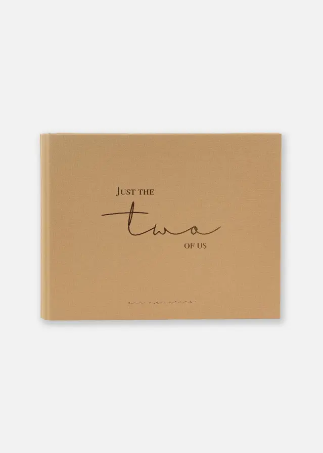Just the two of us Livro de visitas Castanho - 25x20 cm (100 Páginas brancas)