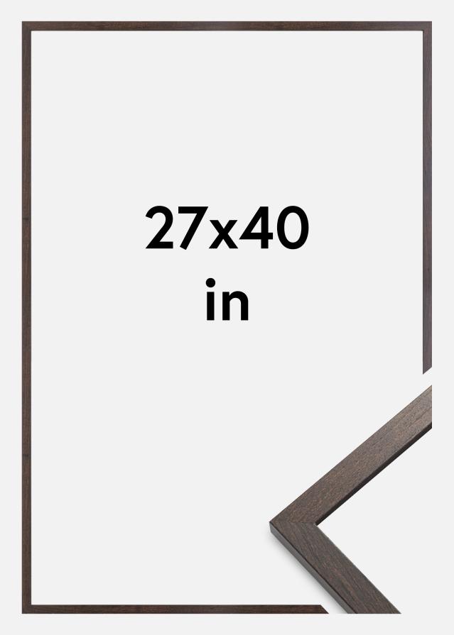 Moldura Trendy Vidro Acrílico Nogueira 27x40 inches (68,58x101,6 cm)