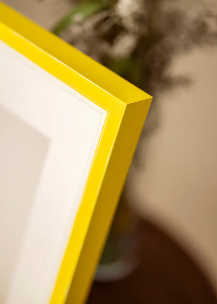 Moldura Diana Vidro acrílico Amarelo 50x50 cm
