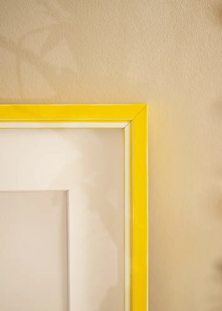 Moldura Diana Vidro acrílico Amarelo 50x50 cm