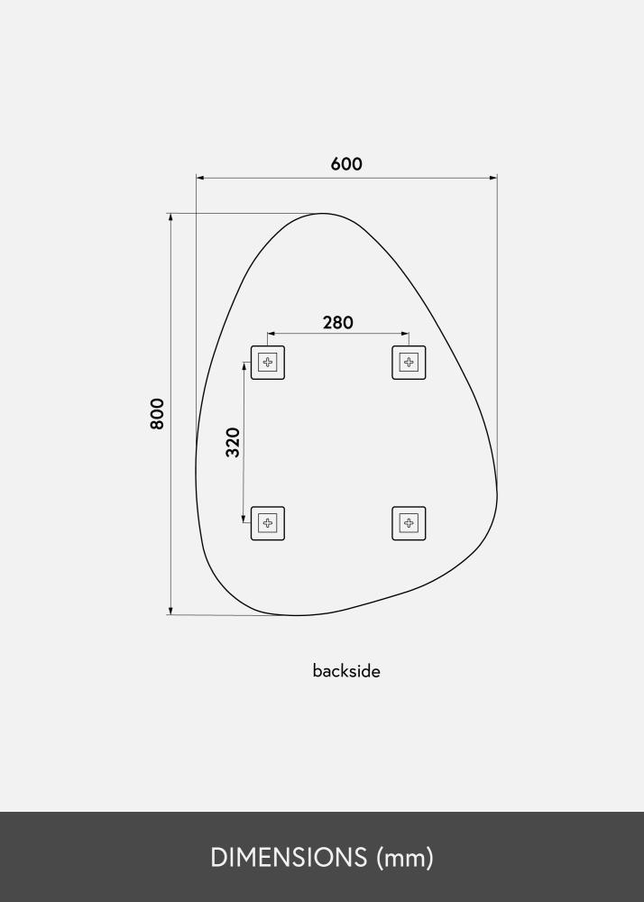 KAILA Espelho Shape I Dfolha Bronze 60x80 cm