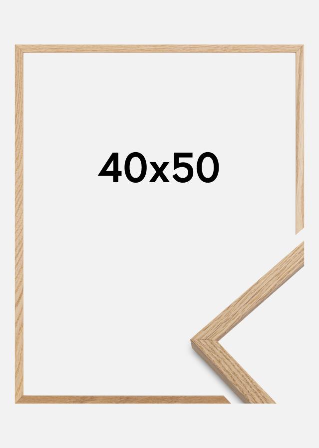 Moldura Oslo Vidro acrílico Carvalho 40x50 cm