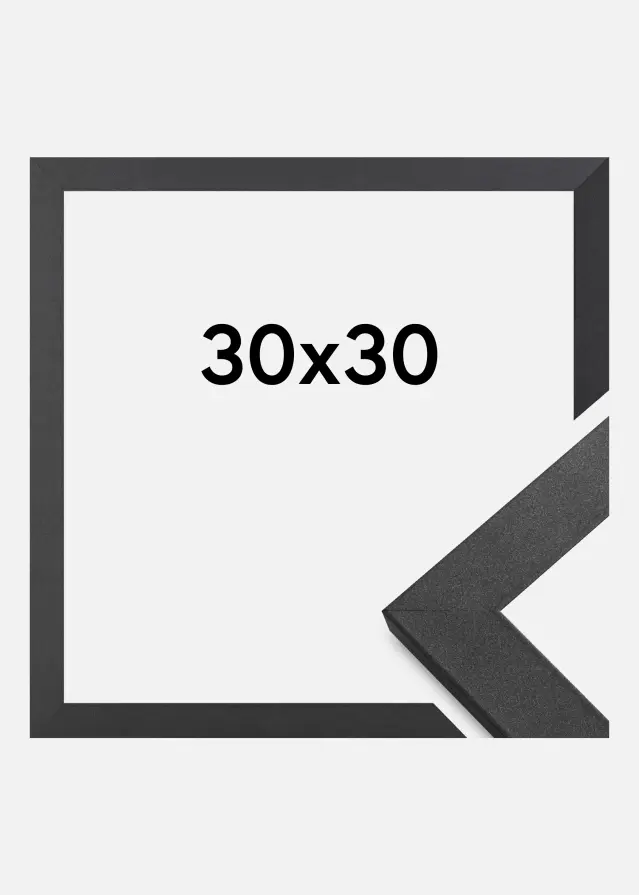 Moldura Graphite Wood Vidro acrílico 30x30 cm