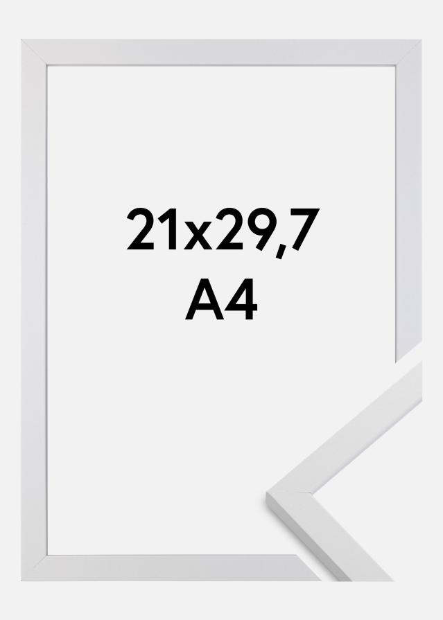 Moldura Trendy Vidro acrílico Branco 21x29,7 cm (A4)