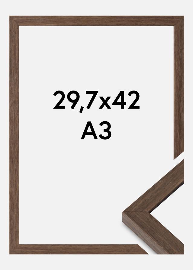 Moldura Hermes Vidro acrílico Nogueira 29,7x42 cm (A3)