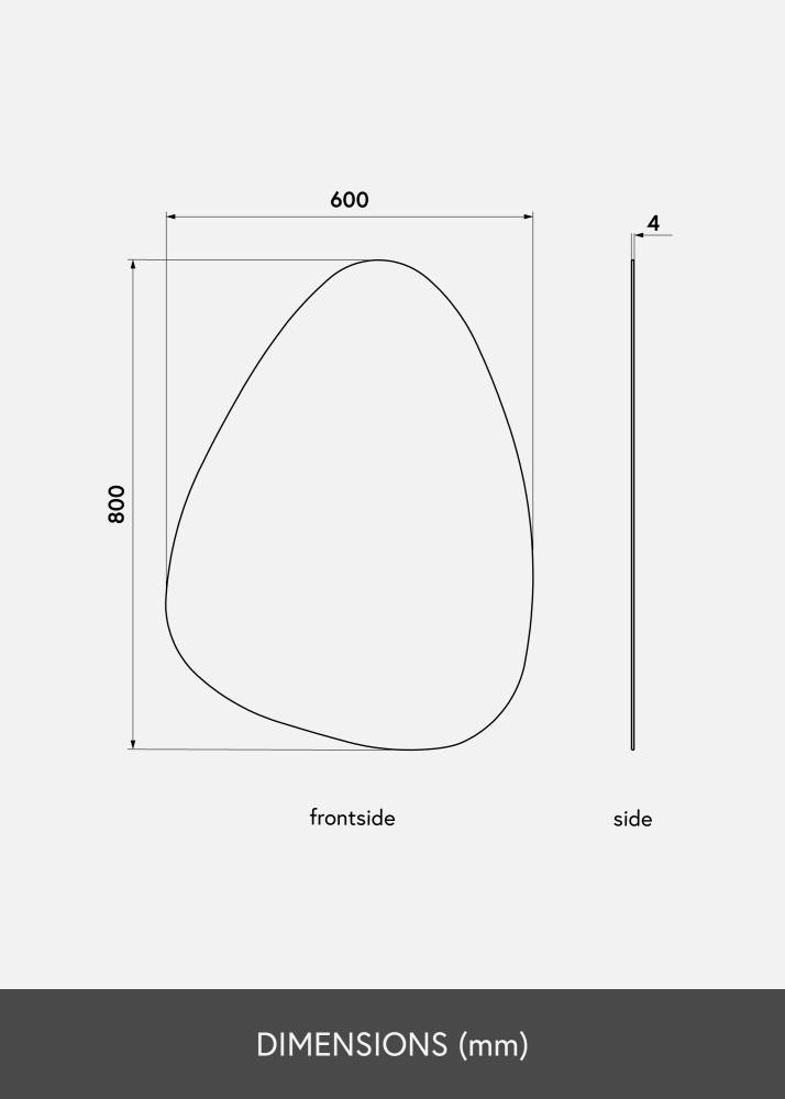 KAILA Espelho Shape I Dfolha Bronze 60x80 cm