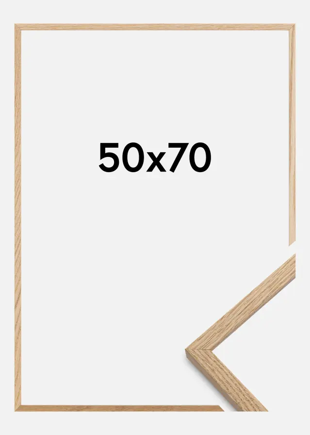 Moldura Oslo Vidro acrílico Carvalho 50x70 cm