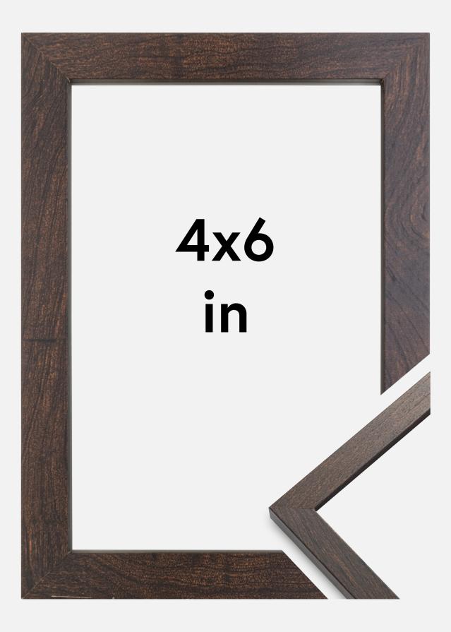 Moldura Trendy Vidro Acrílico Nogueira 4x6 inches (10,16x15,2 cm)