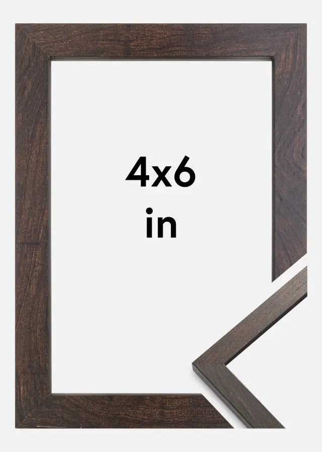 Moldura Trendy Vidro Acrílico Nogueira 4x6 inches (10,16x15,2 cm)