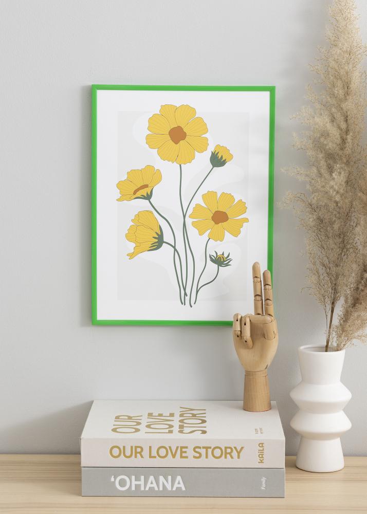 Moldura New Lifestyle Grass Green 30x40 cm - Passe-partout Preto 8x12 inches