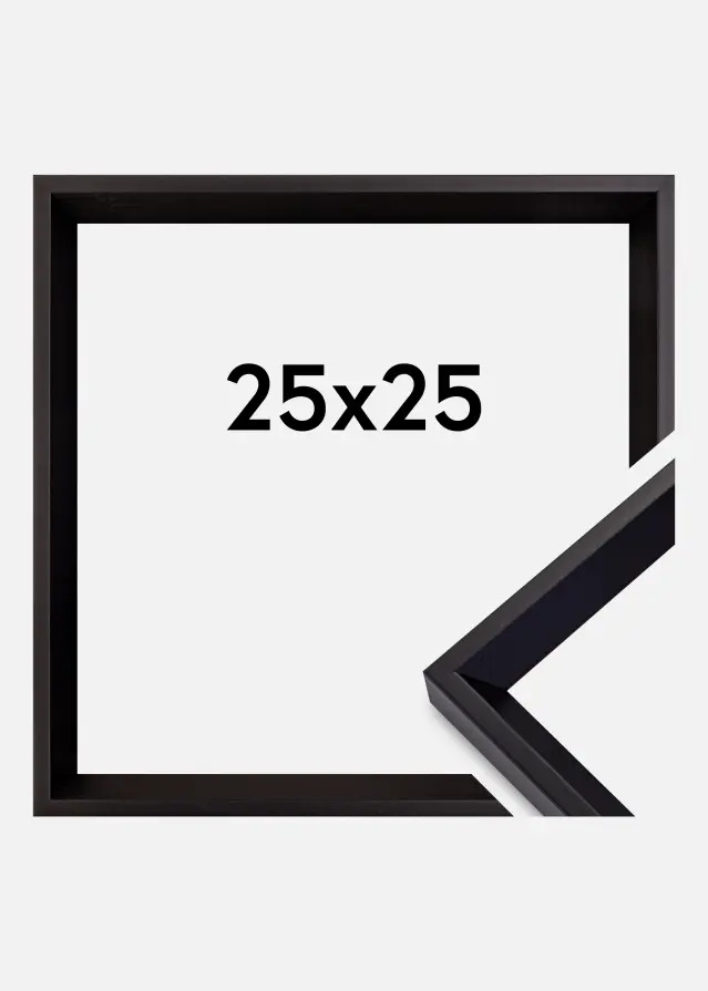 Moldura Globe Vidro acrílico Preto 25x25 cm