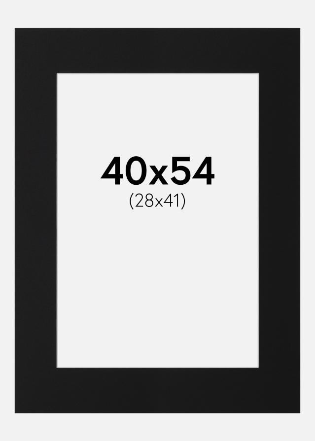 Passe-partout Preto Padrão (Bordo interior branco) 40x54 cm (28x41)