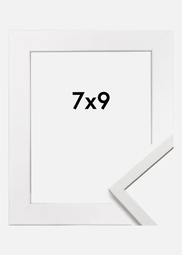 Moldura Edsbyn Vidro acrílico Branco 7x9 cm