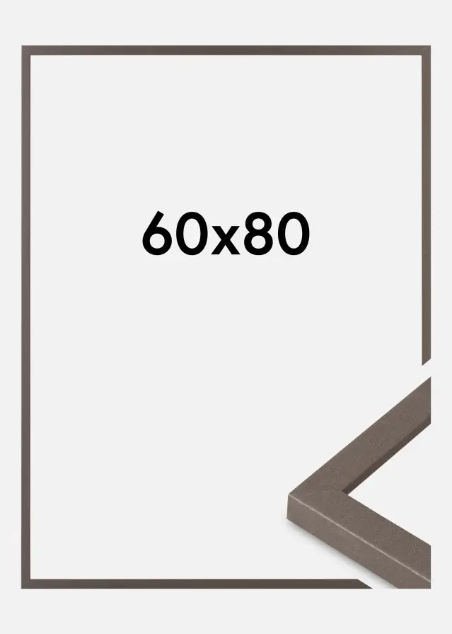 Moldura Modern Vidro acrílico Grafite 60x80cm