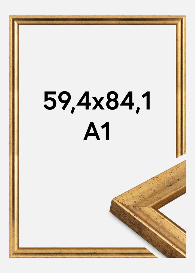 Moldura Conca Vidro acrílico Ouro 59,4x84 cm (A1)